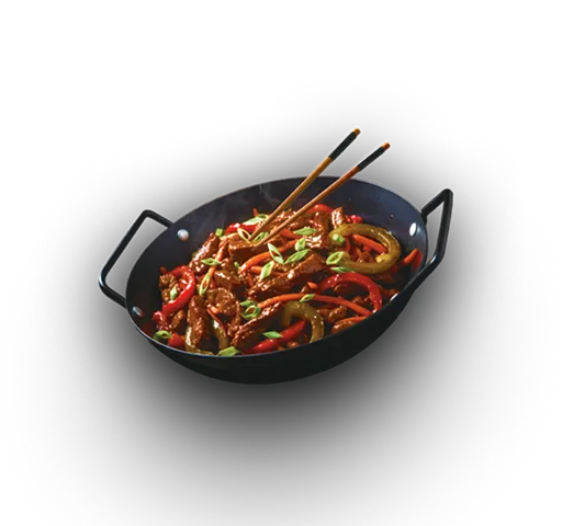 Яловичина WOK з овочами у воку